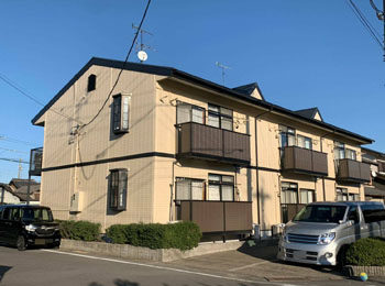 愛知県あま市のアパートの外壁・屋根塗装の事例