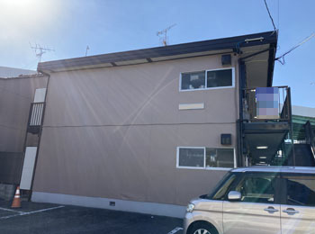 名古屋市南区コーポＫの外壁・屋根塗装の事例